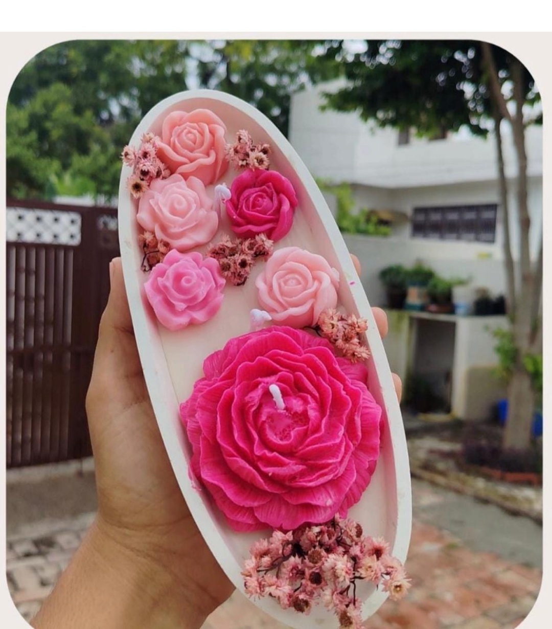 Peony Boat Candle