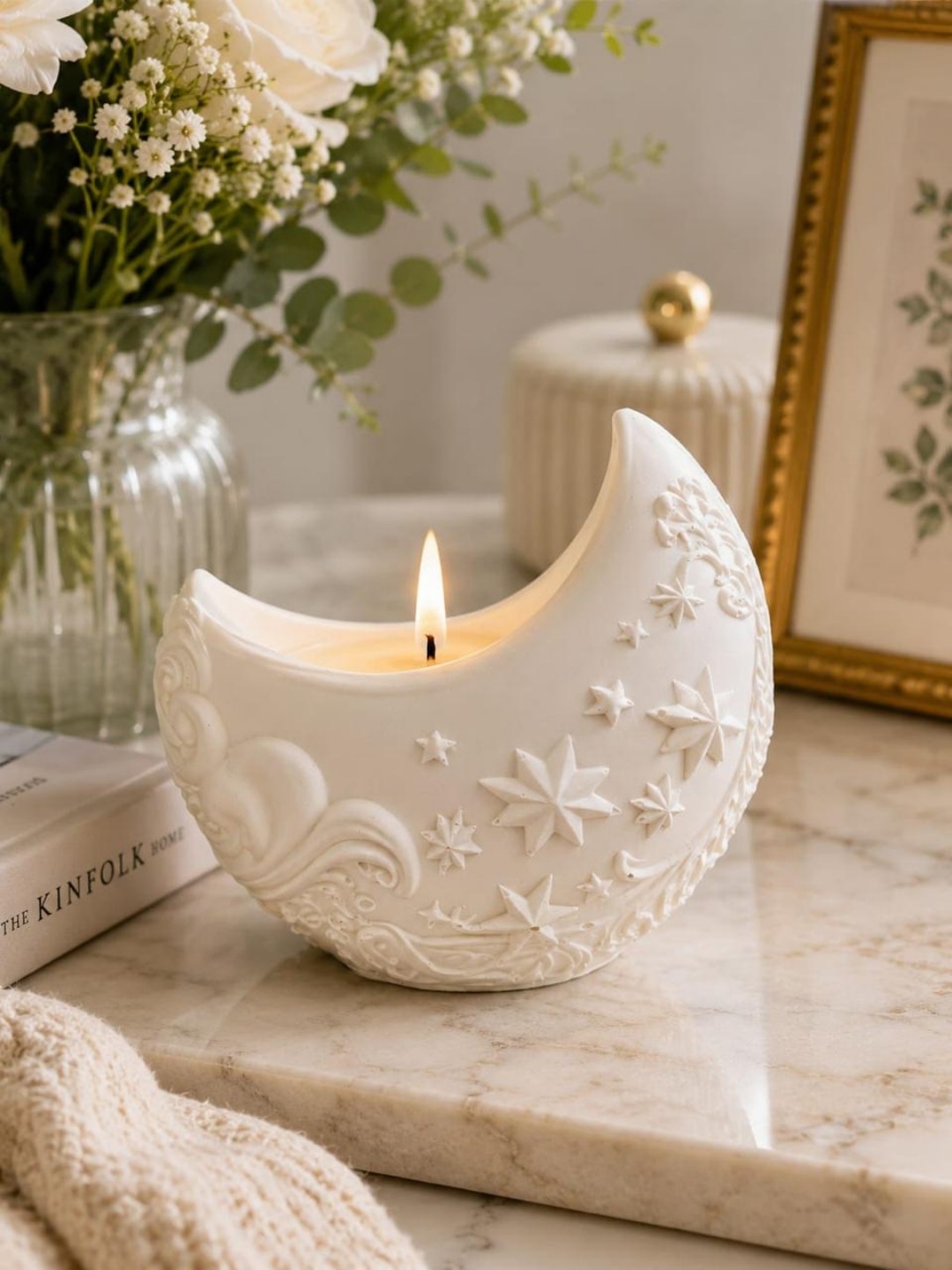 Crescent Moon jar Candle